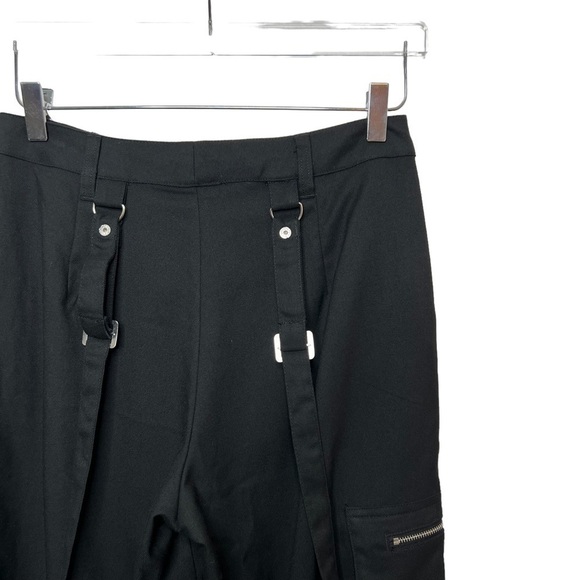 NEW Hot Topic Black Suspender 90s Y2K Trouser Jogger Pants Sz 3 - Picture 10 of 11